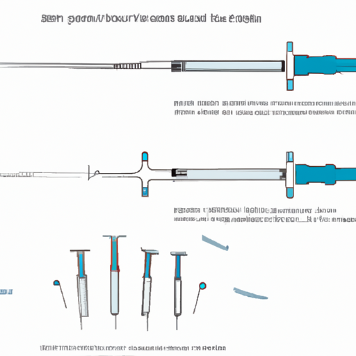 1. An illustration showing the components of a needle-free injection device.